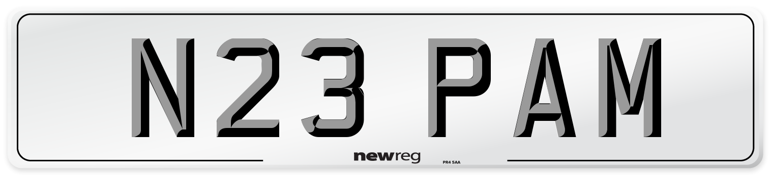 N23 PAM Number Plate from New Reg